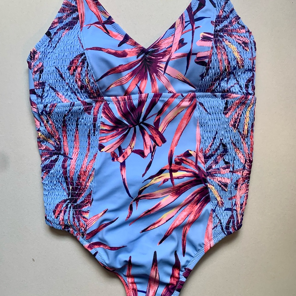Jessica Simpson Tropical Print One Piece